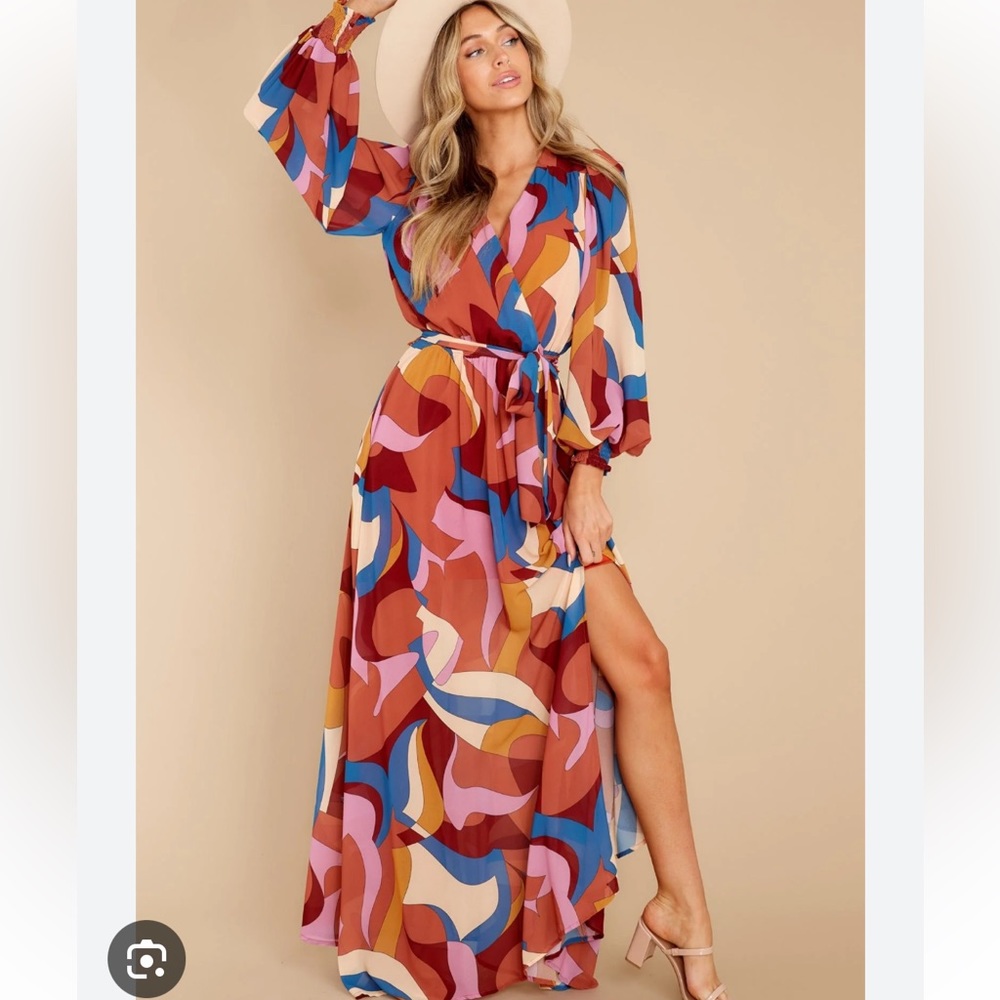 Red Dress Boutique maxi 70’s dress